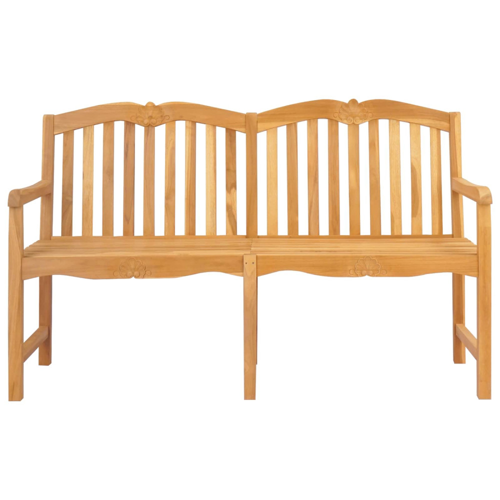 Produktbild för Handsnidad Rosabänk 150 x 60,5 x 95 cm Massivt teakträ Naturlig
