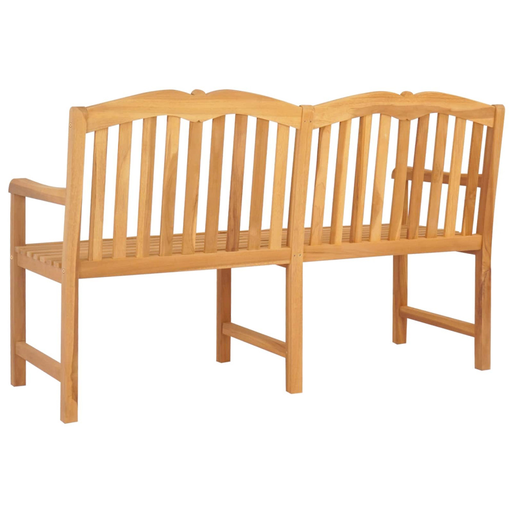Produktbild för Handsnidad Rosabänk 150 x 60,5 x 95 cm Massivt teakträ Naturlig