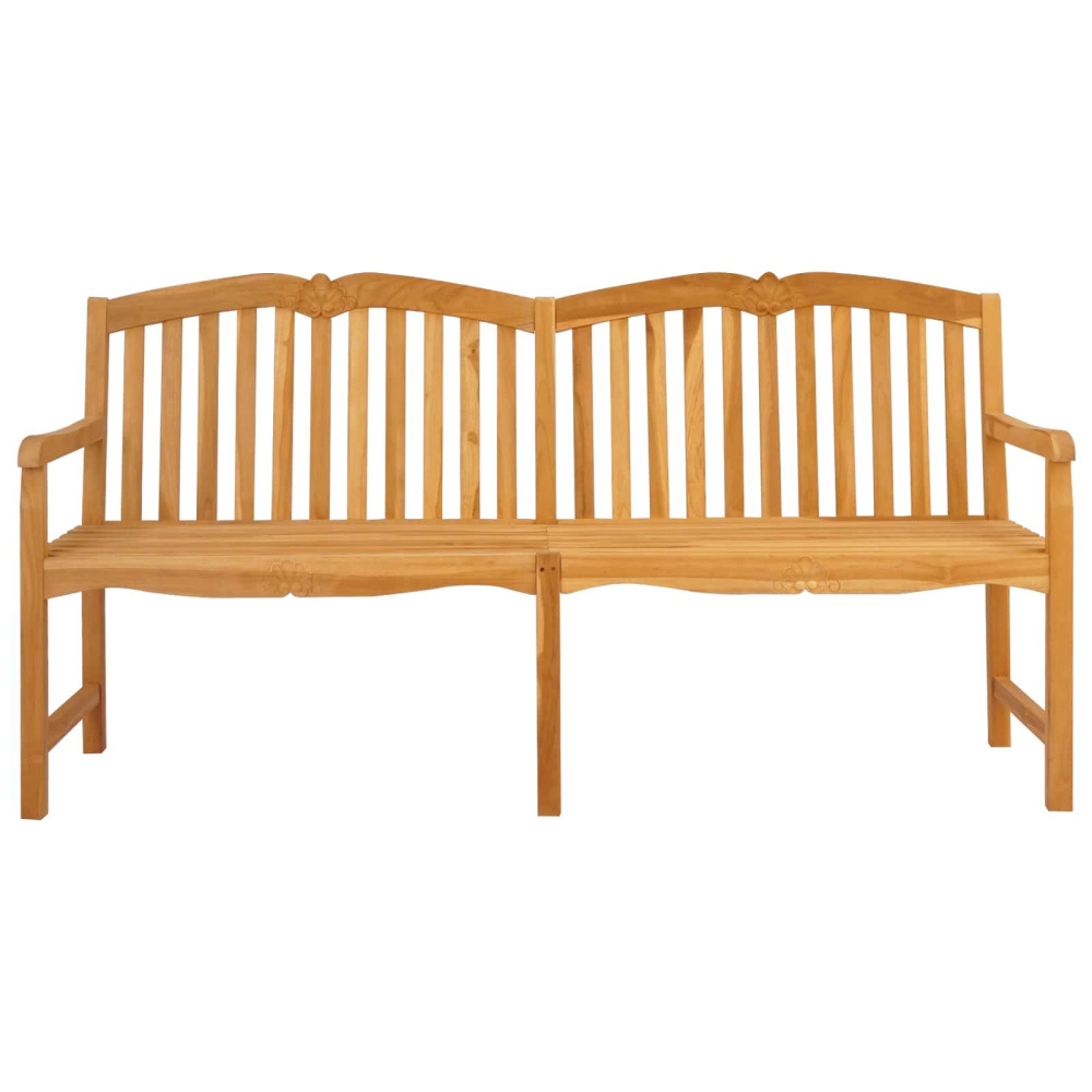 Produktbild för Handsnidad Rosabänk 180,5 x 60 x 96 cm Massivt teakträ Naturlig