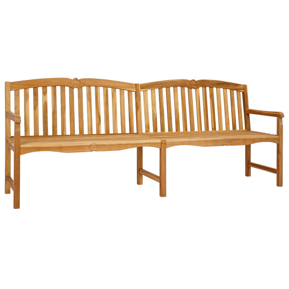 Produktbild för Handsnidad Rosabänk 228 x 61 x 94,5 cm Massivt teakträ Naturlig