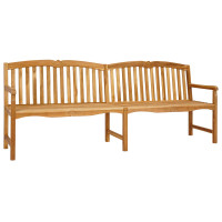 Produktbild för Handsnidad Rosabänk 228 x 61 x 94,5 cm Massivt teakträ Naturlig