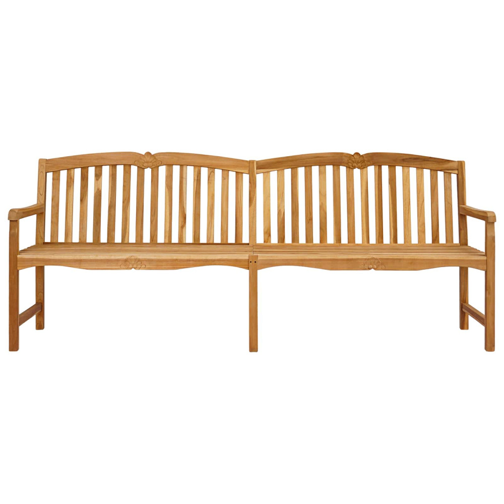 Produktbild för Handsnidad Rosabänk 228 x 61 x 94,5 cm Massivt teakträ Naturlig