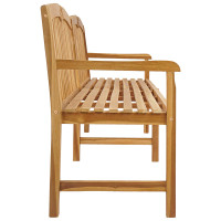 Produktbild för Handsnidad Rosabänk 228 x 61 x 94,5 cm Massivt teakträ Naturlig