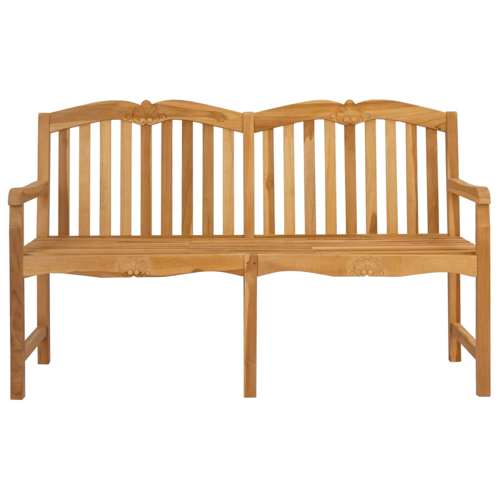 Produktbild för Handsnidad Rosabänk 155 x 60 x 94 cm Massivt teakträ Naturlig
