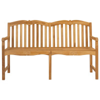 Produktbild för Handsnidad Rosabänk 155 x 60 x 94 cm Massivt teakträ Naturlig