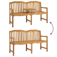 Produktbild för Handsnidad Rosabänk 155 x 60 x 94 cm Massivt teakträ Naturlig