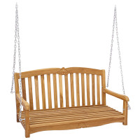 Produktbild för Gungbänk 114 x 60 x 60,5 cm Massivt teakträ Naturlig
