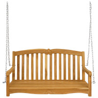 Produktbild för Gungbänk 114 x 60 x 60,5 cm Massivt teakträ Naturlig