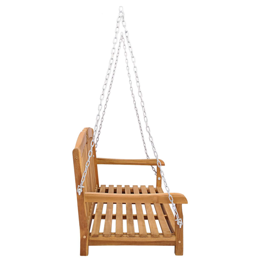 Produktbild för Gungbänk 114 x 60 x 60,5 cm Massivt teakträ Naturlig