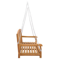 Produktbild för Gungbänk 114 x 60 x 60,5 cm Massivt teakträ Naturlig