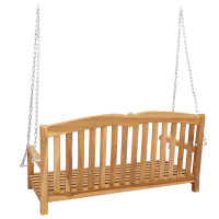 Produktbild för Gungbänk 114 x 60 x 60,5 cm Massivt teakträ Naturlig