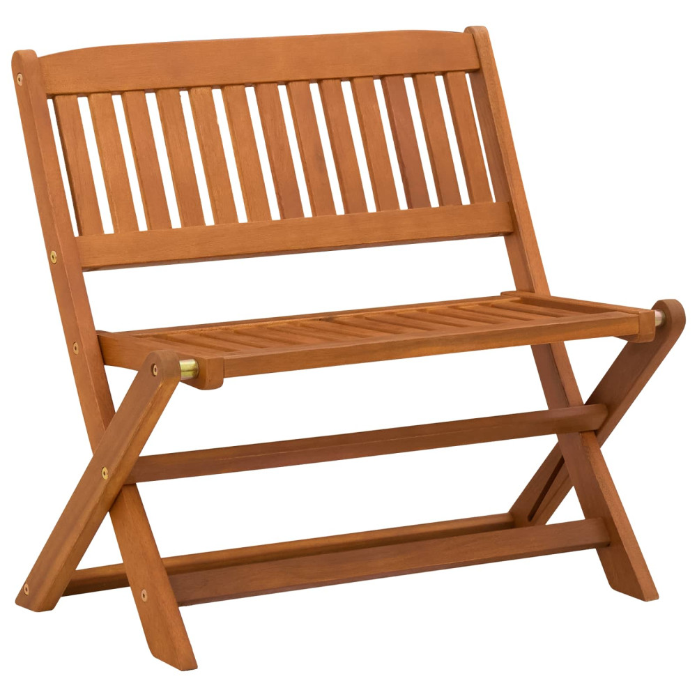 Produktbild för Barnbänk Brun 61 x 38 x 57 cm Massiv Eukalyptus Trä