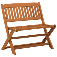 Produktbild för Barnbänk Brun 61 x 38 x 57 cm Massiv Eukalyptus Trä