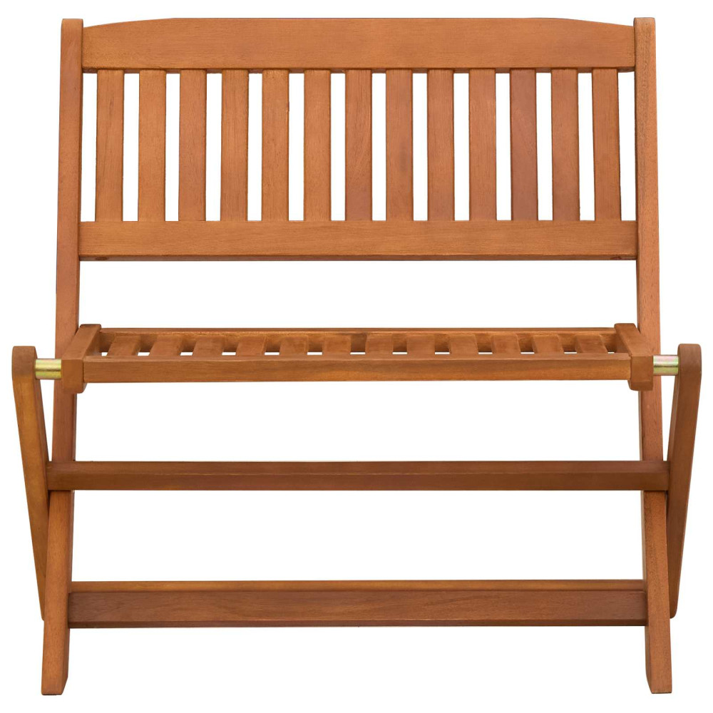 Produktbild för Barnbänk Brun 61 x 38 x 57 cm Massiv Eukalyptus Trä