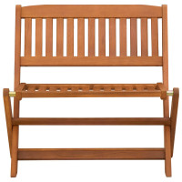 Produktbild för Barnbänk Brun 61 x 38 x 57 cm Massiv Eukalyptus Trä