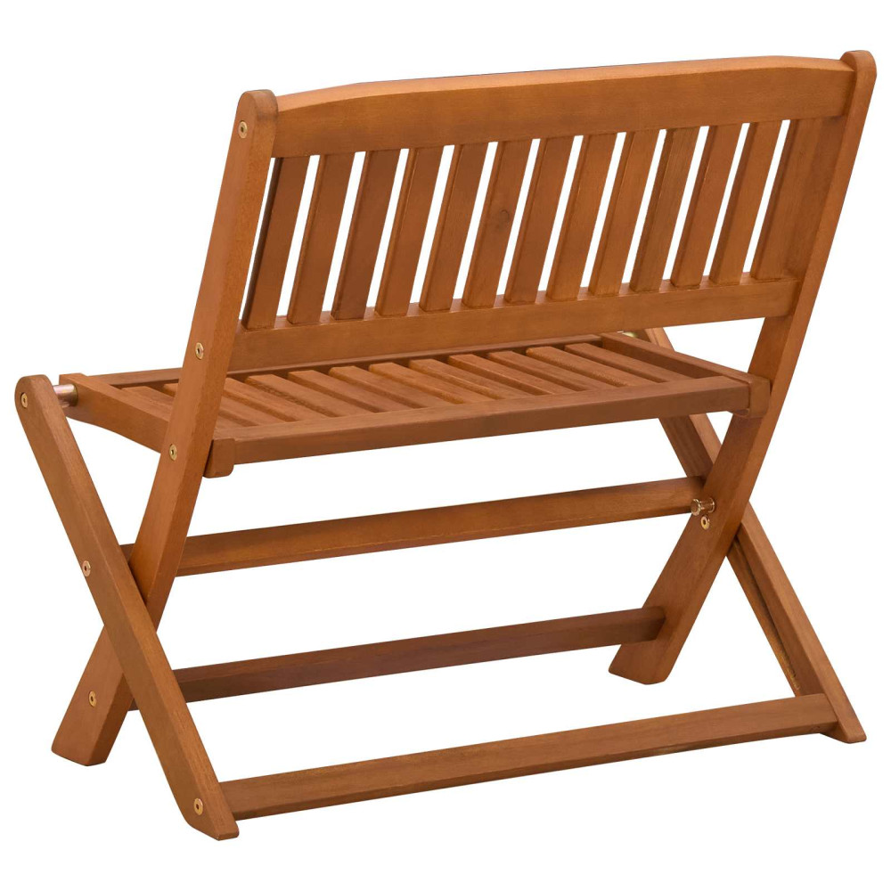 Produktbild för Barnbänk Brun 61 x 38 x 57 cm Massiv Eukalyptus Trä