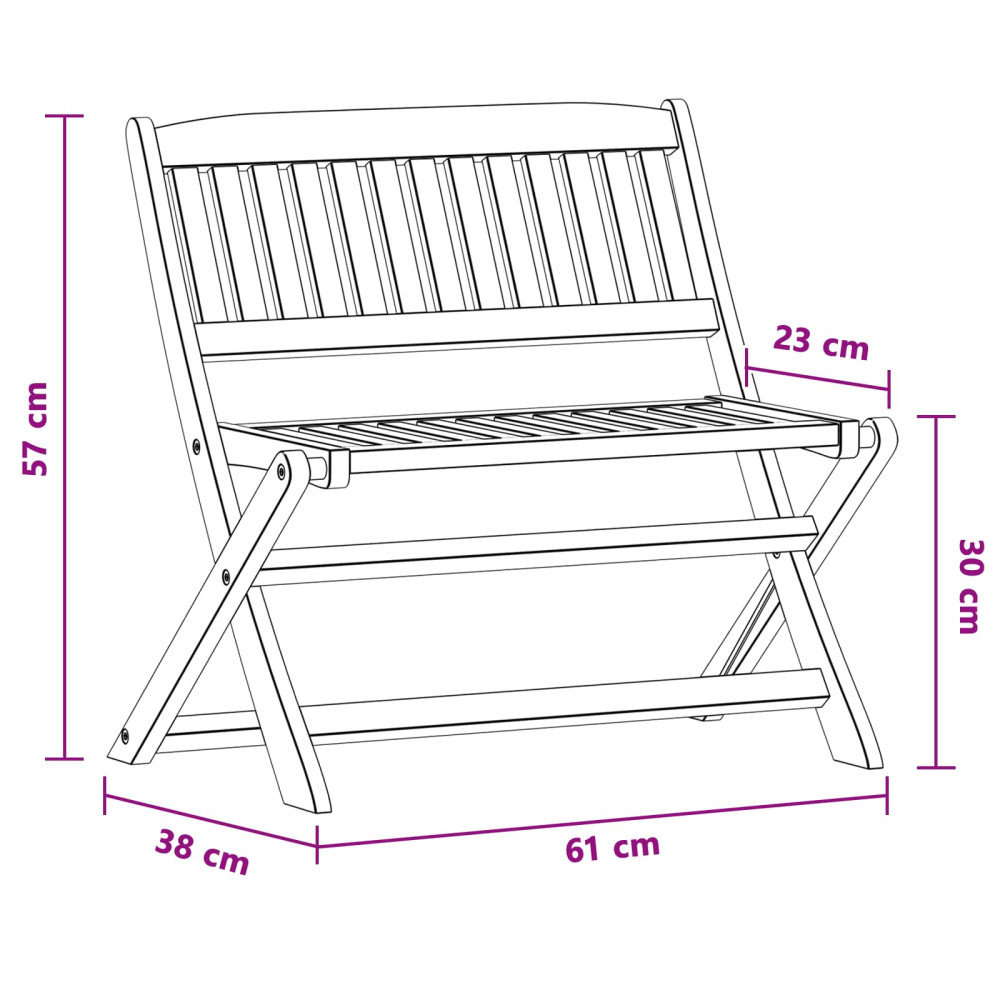 Produktbild för Barnbänk Brun 61 x 38 x 57 cm Massiv Eukalyptus Trä