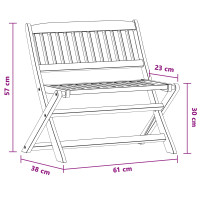 Produktbild för Barnbänk Brun 61 x 38 x 57 cm Massiv Eukalyptus Trä