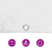 Produktbild för Tarp 350 gsm Transparent 5 × 3,5 m PVC