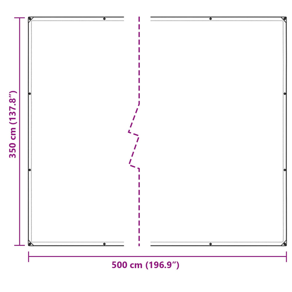 Produktbild för Tarp 350 gsm Transparent 5 × 3,5 m PVC