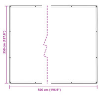 Produktbild för Tarp 350 gsm Transparent 5 × 3,5 m PVC