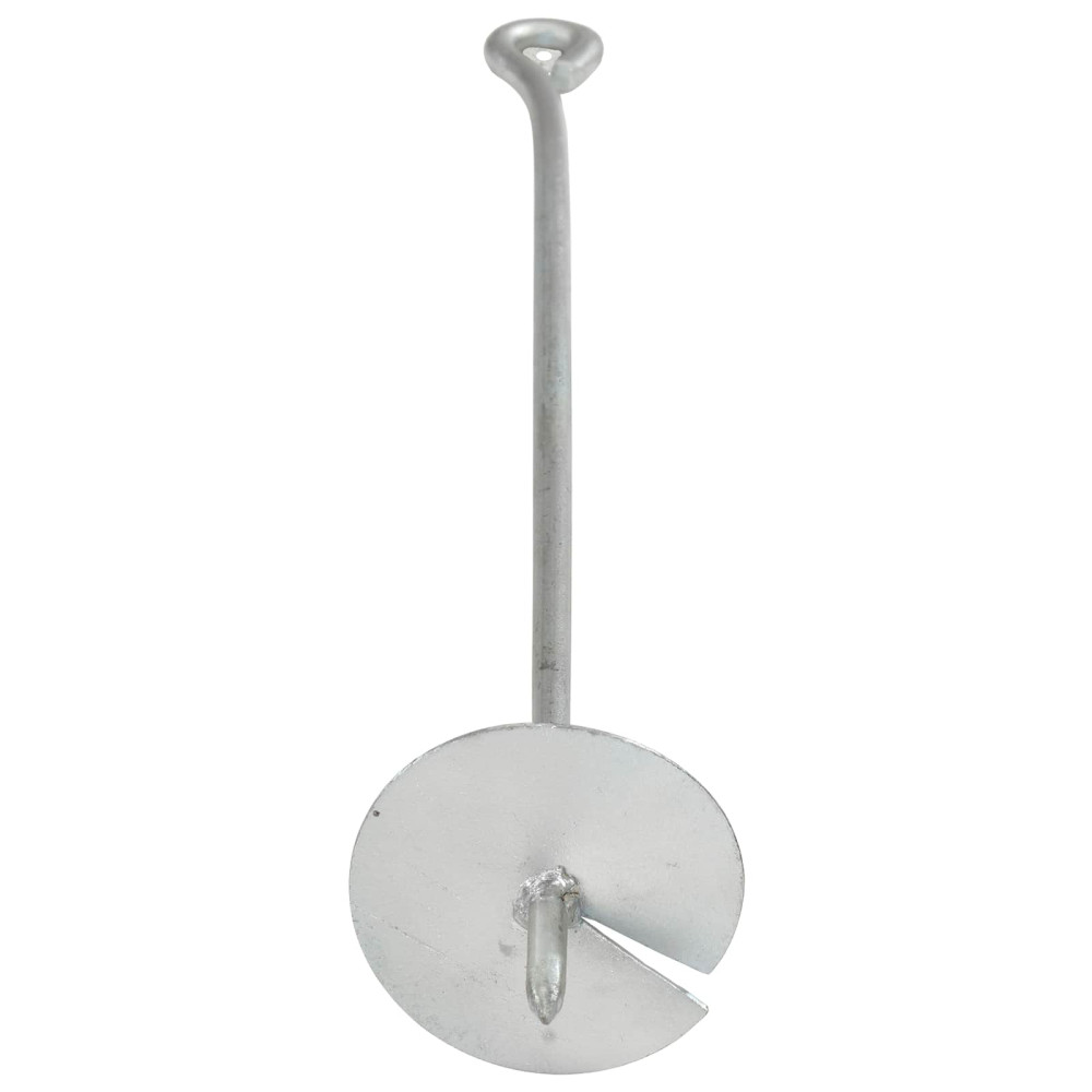 Produktbild för Jordankare 4 pcs Silver Ø10 x 60 cm Galvaniserat metall