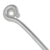 Produktbild för Jordankare 4 pcs Silver Ø10 x 60 cm Galvaniserat metall