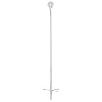Produktbild för Jordankare 6 pcs Silver Ø10 x 60 cm Galvaniserat metall