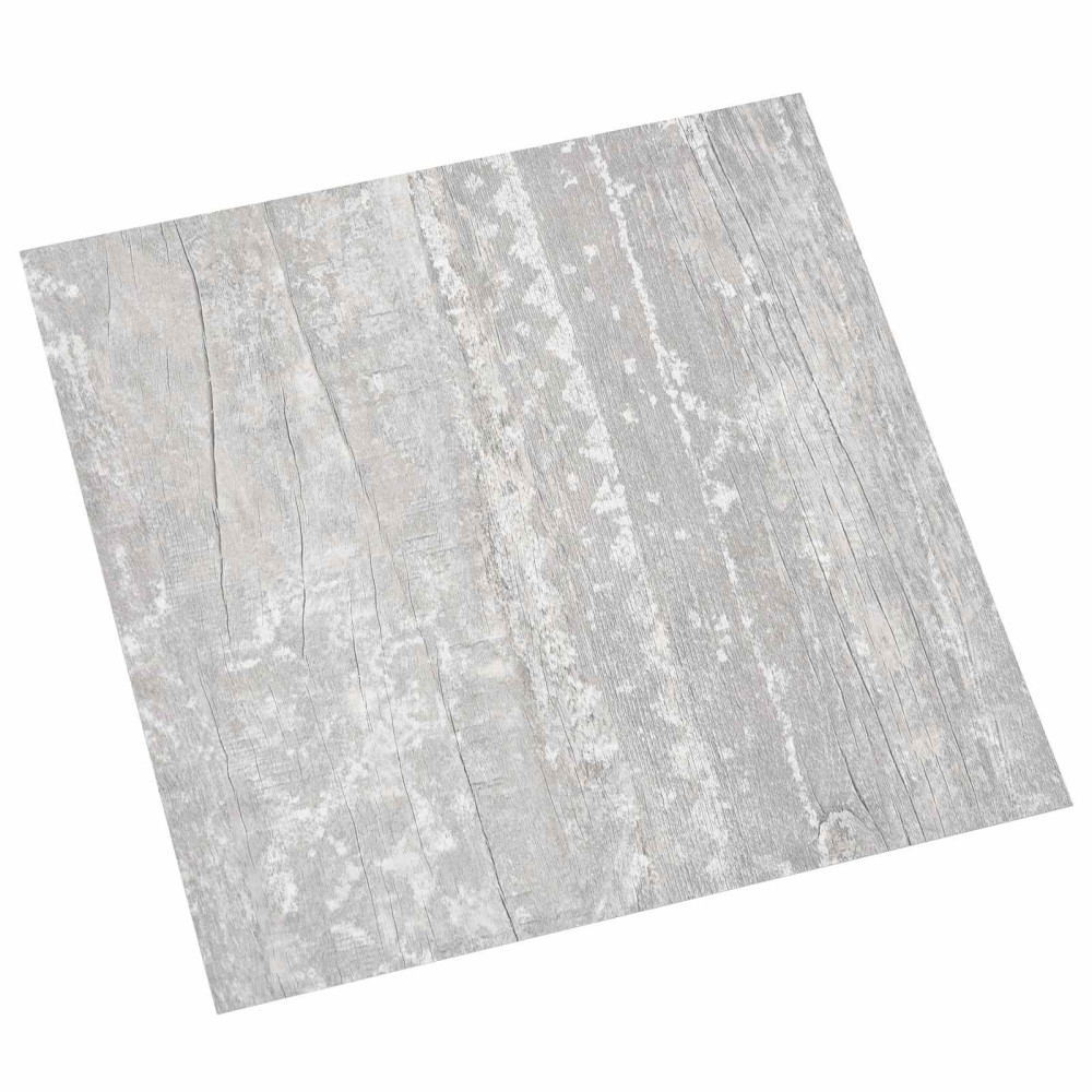 Produktbild för Självhäftande golvplankor 30,5 x 30,5 cm 20 pcs PVC Grå