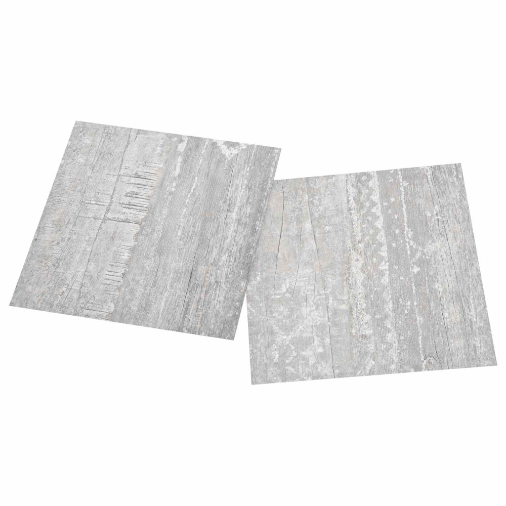 Produktbild för Självhäftande golvplankor 30,5 x 30,5 cm 20 pcs PVC Grå