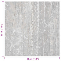 Produktbild för Självhäftande golvplankor 30,5 x 30,5 cm 20 pcs PVC Grå
