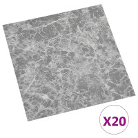 Produktbild för Självhäftande golvplankor 30,5 x 30,5 cm 20 pcs PVC Grå och Vit
