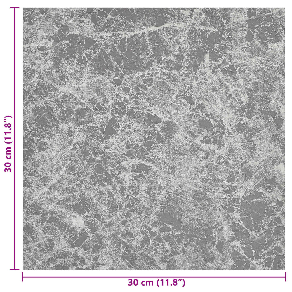 Produktbild för Självhäftande golvplankor 30,5 x 30,5 cm 20 pcs PVC Grå och Vit