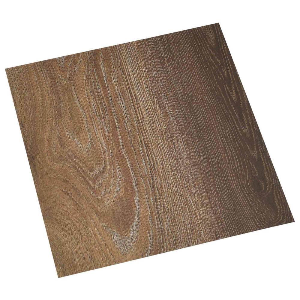 Produktbild för Självhäftande golvplankor 30,5 x 30,5 cm 20 pcs PVC Brun