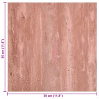 Produktbild för Självhäftande golvplankor 30,5 x 30,5 cm 20 pcs PVC Röd