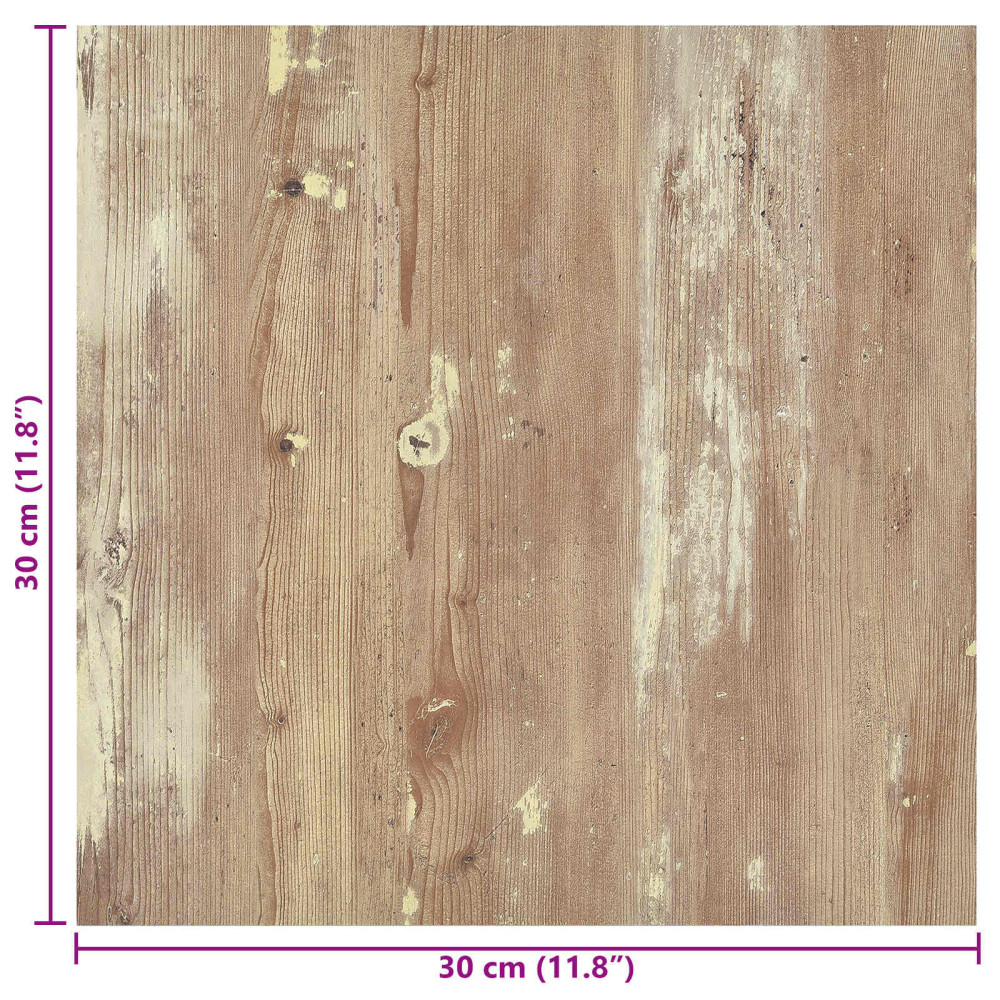 Produktbild för Självhäftande golvplankor 30,5 x 30,5 cm 20 pcs PVC