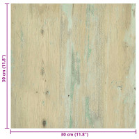 Produktbild för Självhäftande golvplankor 30,5 x 30,5 cm 20 pcs PVC Ljusbrun