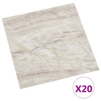 Produktbild för Självhäftande golvplankor 30,5 x 30,5 cm 20 pcs PVC Beige