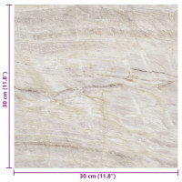 Produktbild för Självhäftande golvplankor 30,5 x 30,5 cm 20 pcs PVC Beige