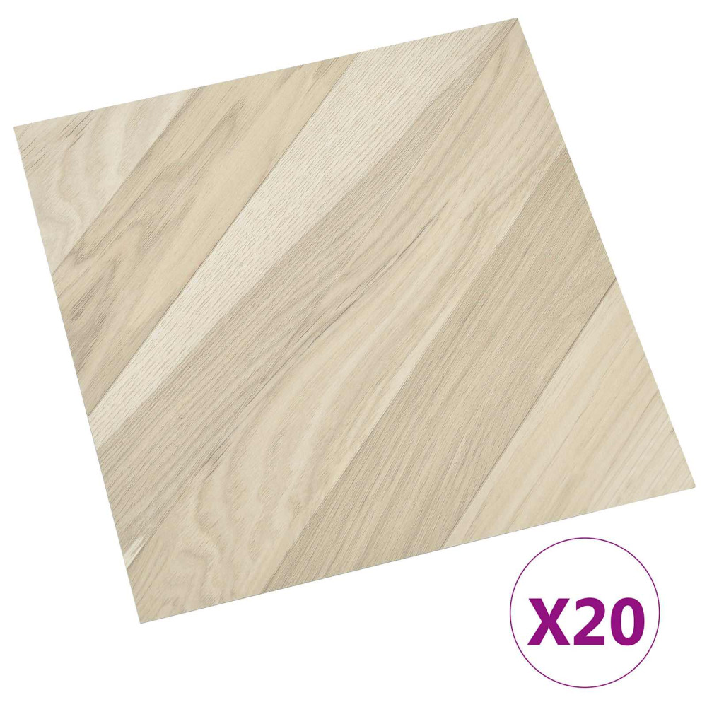 Produktbild för Självhäftande golvplankor 30,5 x 30,5 cm 20 pcs PVC