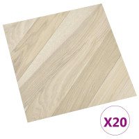 Produktbild för Självhäftande golvplankor 30,5 x 30,5 cm 20 pcs PVC