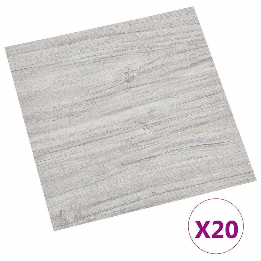 Produktbild för Självhäftande golvplankor 30,5 x 30,5 cm 20 pcs PVC