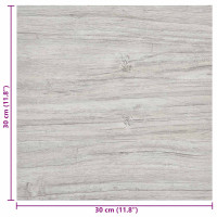 Produktbild för Självhäftande golvplankor 30,5 x 30,5 cm 20 pcs PVC