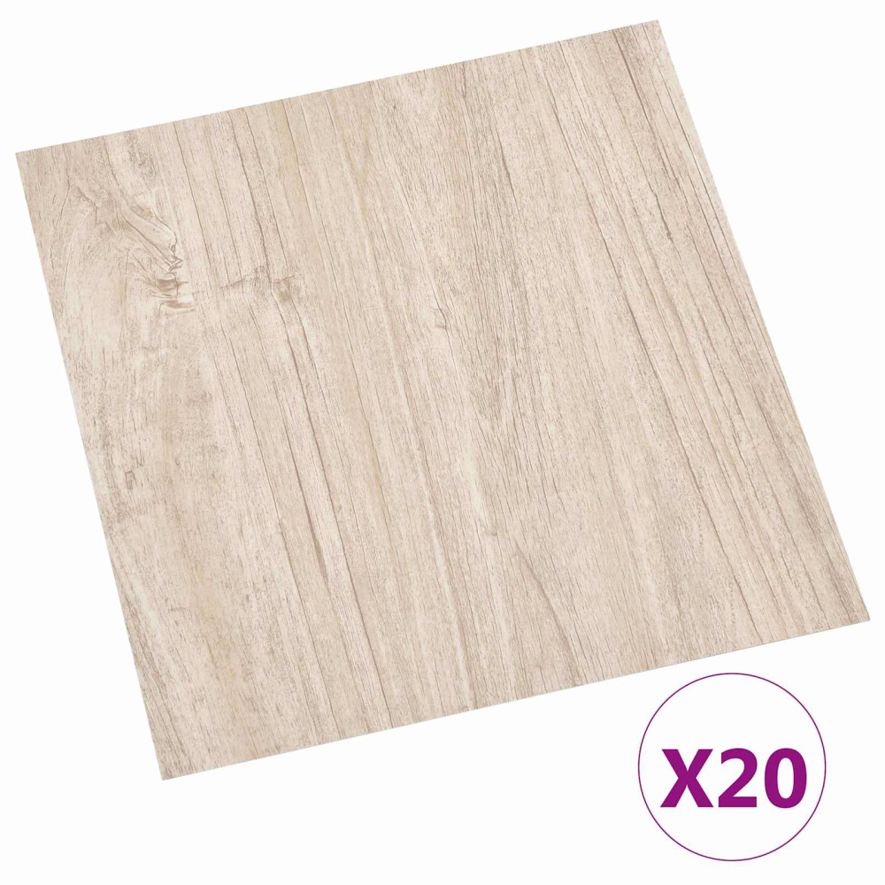 Produktbild för Självhäftande golvplankor 30,5 x 30,5 cm 20 pcs PVC