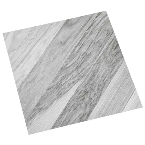 vidaXL Självhäftande golvplankor 30,5 x 30,5 cm 20 pcs PVC Grå randig