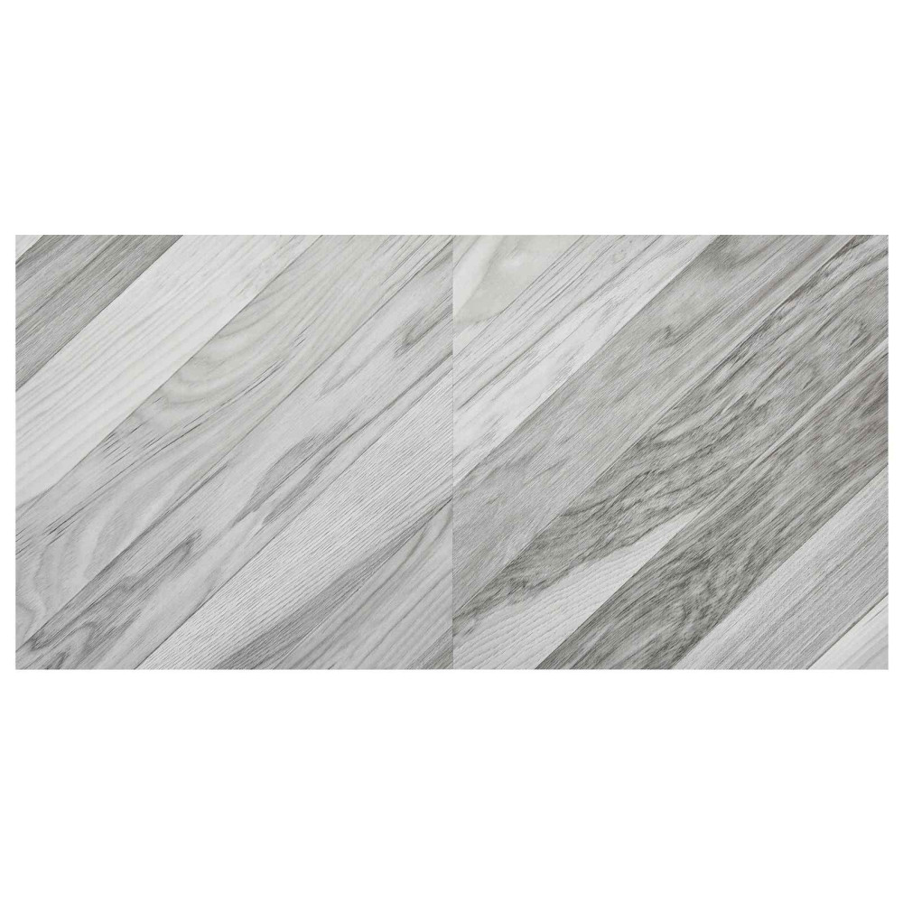 Produktbild för Självhäftande golvplankor 30,5 x 30,5 cm 20 pcs PVC Grå randig