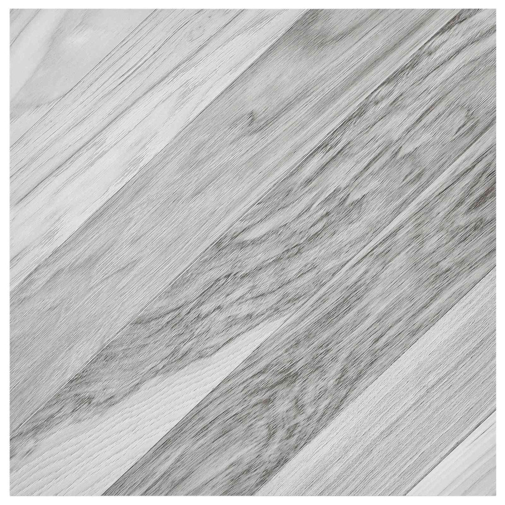 Produktbild för Självhäftande golvplankor 30,5 x 30,5 cm 20 pcs PVC Grå randig