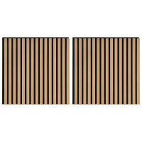 Produktbild för Väggpaneler 2 pcs Naturlig 60,5 x 60 cm