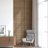 Produktbild för Väggpaneler 8 pcs Naturlig 60,5 x 60 cm