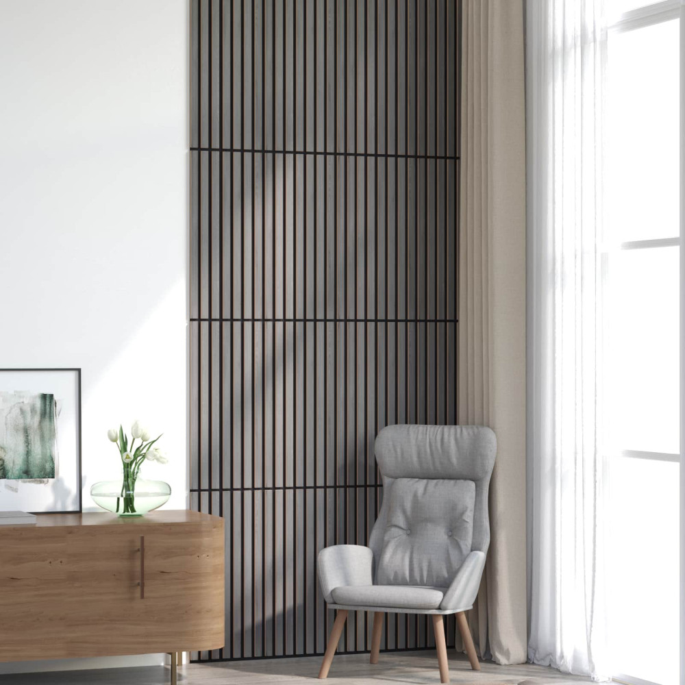 Produktbild för Väggpaneler 8 pcs Grå 60,5 x 60 cm